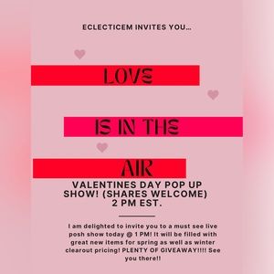 MONDAY POP UP VALENTINES SHOW! GIVEWAYS/SIZES S-3X/WINTER & SPRING/ (SHARES OK!)